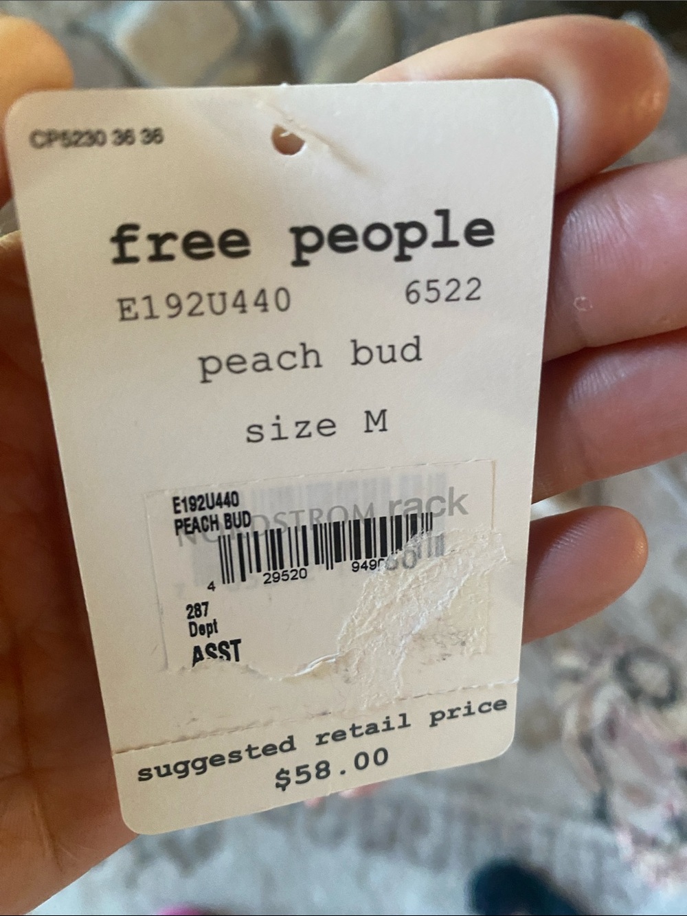 Free People Pink Striped Ribbed Racerback Tank - Picture 2 of 2